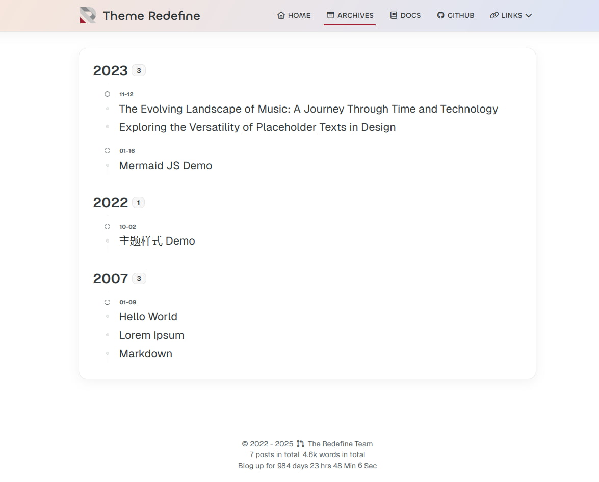 hexo-theme-redefine