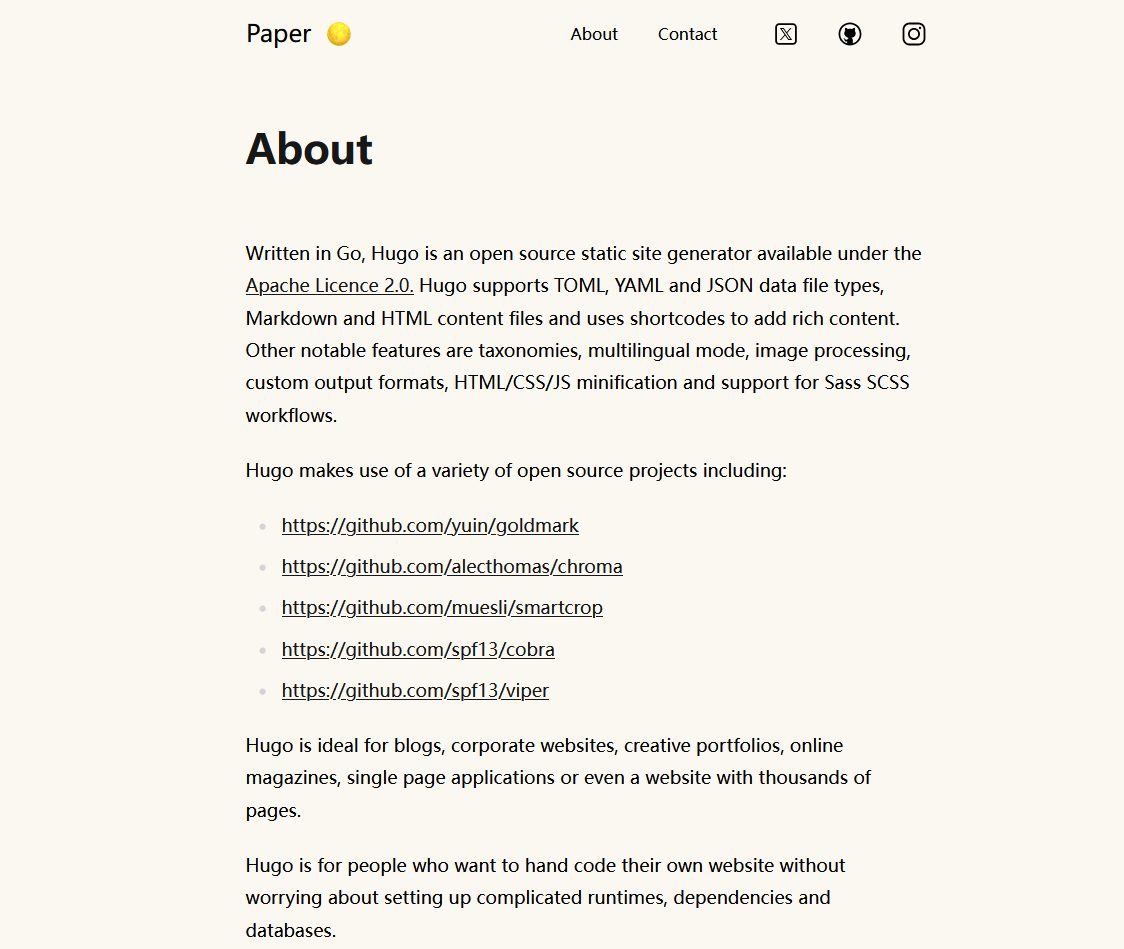 hugo-paper