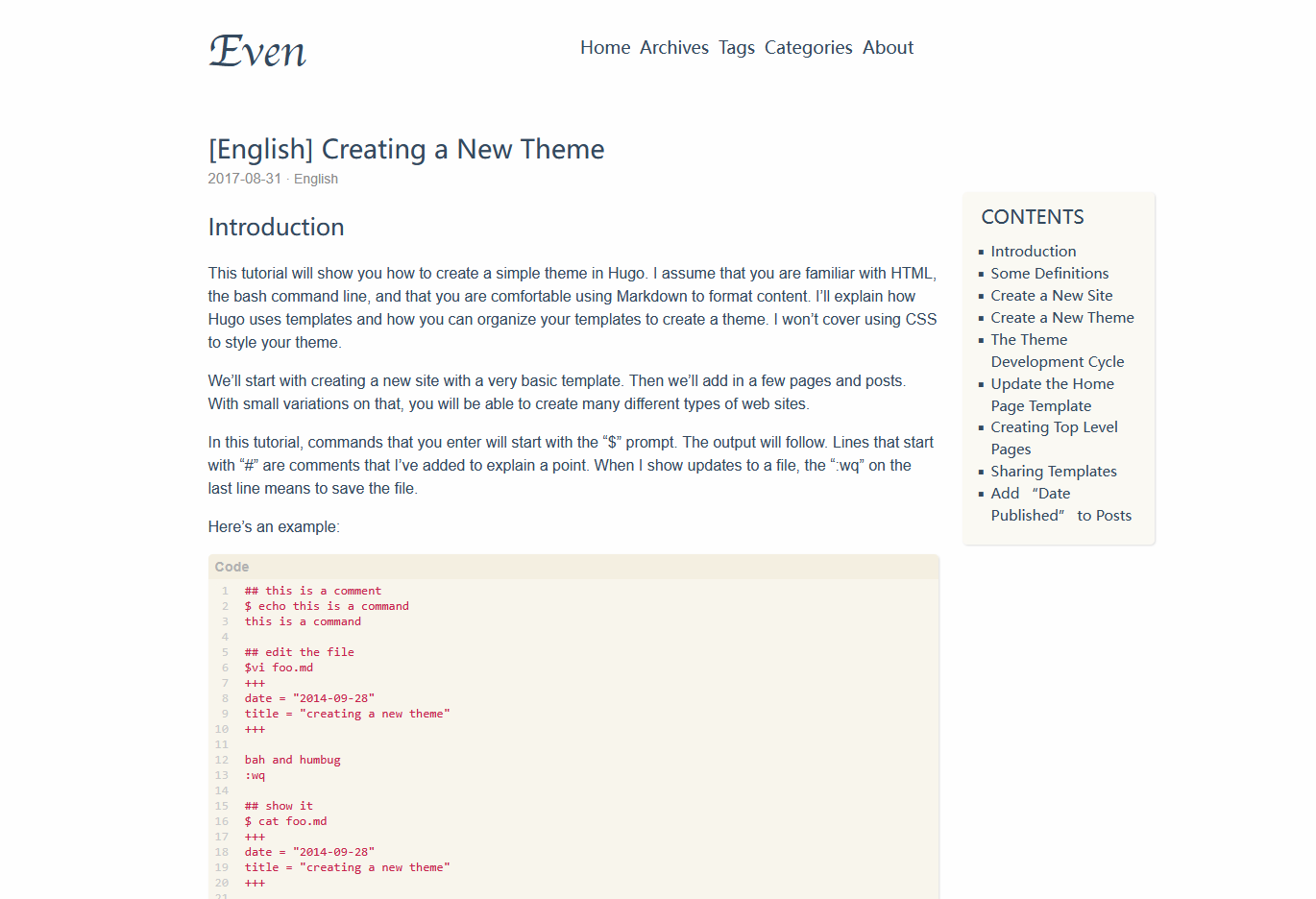 hugo-theme-even